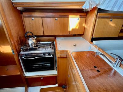 Galley of Nefeli, a Dufour 34 sailboat at Municipal Unit of Rhodes, Greece
