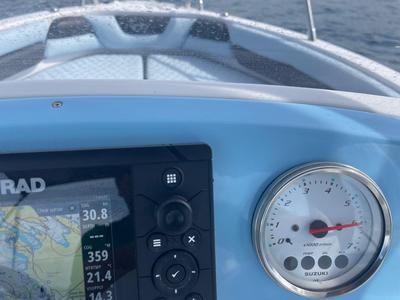 Cockpit of Rancraft Rm 21, a Gulet Rancraft RM21 motorboat at Zadar, Croatia