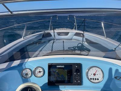 Cockpit of Rancraft Rm 21, a Gulet Rancraft RM21 motorboat at Zadar, Croatia
