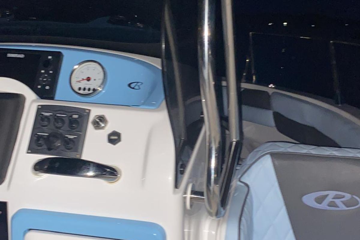 Cockpit of Rancraft Rm 21, a Gulet Rancraft RM21 motorboat at Zadar, Croatia