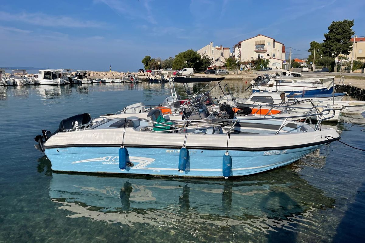 Exterior view of Rancraft Rm 21, a Gulet Rancraft RM21 motorboat at Zadar, Croatia