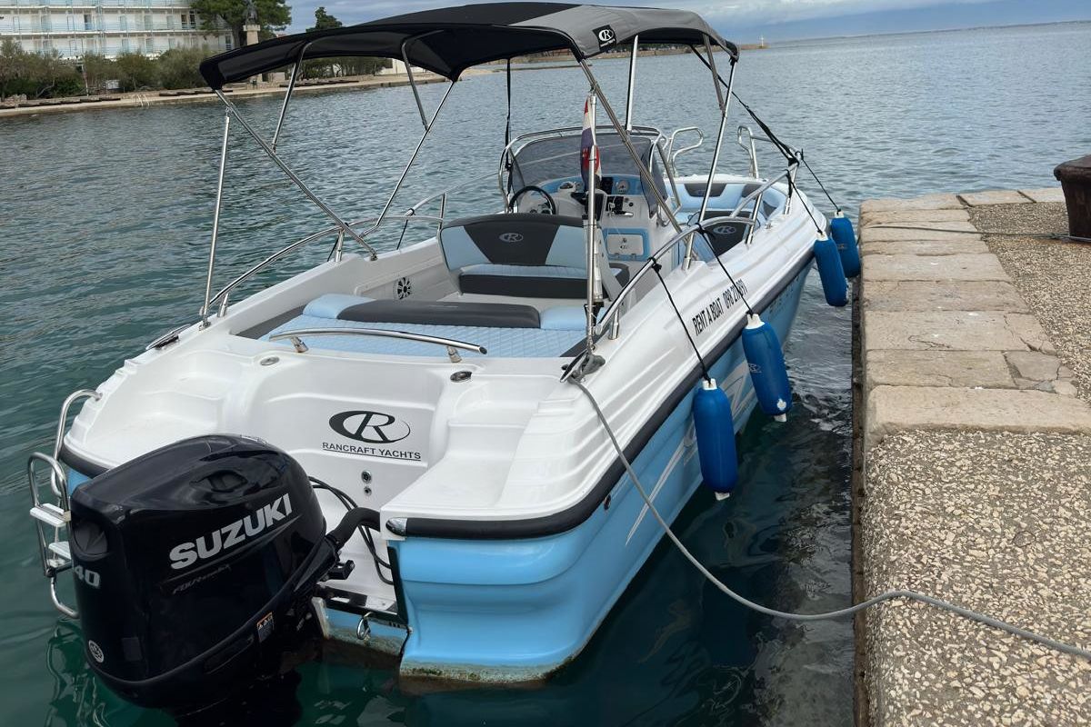 Exterior view of Rancraft Rm 21, a Gulet Rancraft RM21 motorboat at Zadar, Croatia