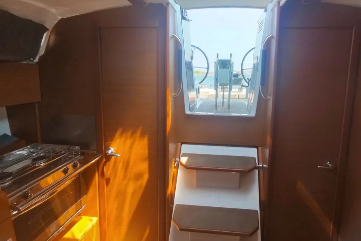 Galley of Fig, a Jeanneau Sun Odyssey 349 sailboat at Grad Pula, Croatia