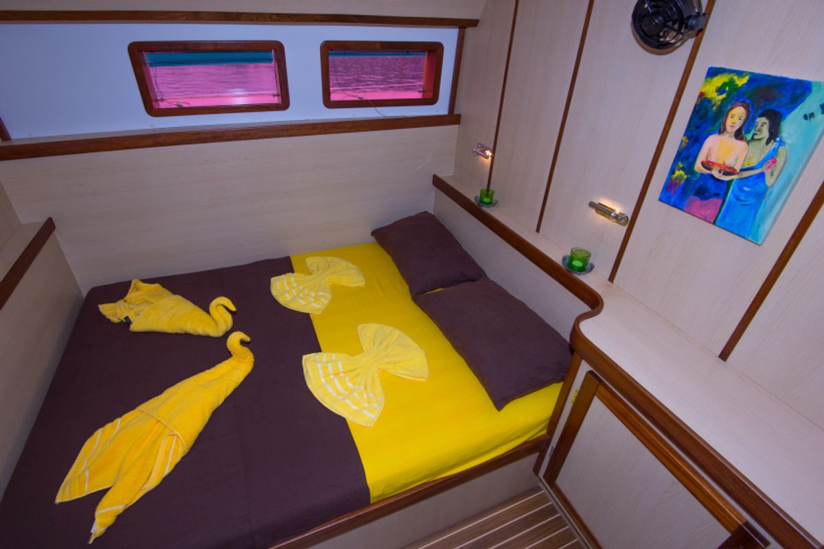 Cabin on Cabin G12, a Gulet Mojito 78 catamaran at Eden Island Marina, Seychelles