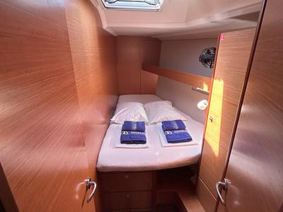 Cabin on Good Luck, a Dufour 460 GL sailboat at Primošten, Croatia