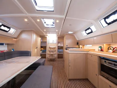Galley of Bamboo, a Bavaria Cruiser 51 sailboat at Fethiye, Turkey