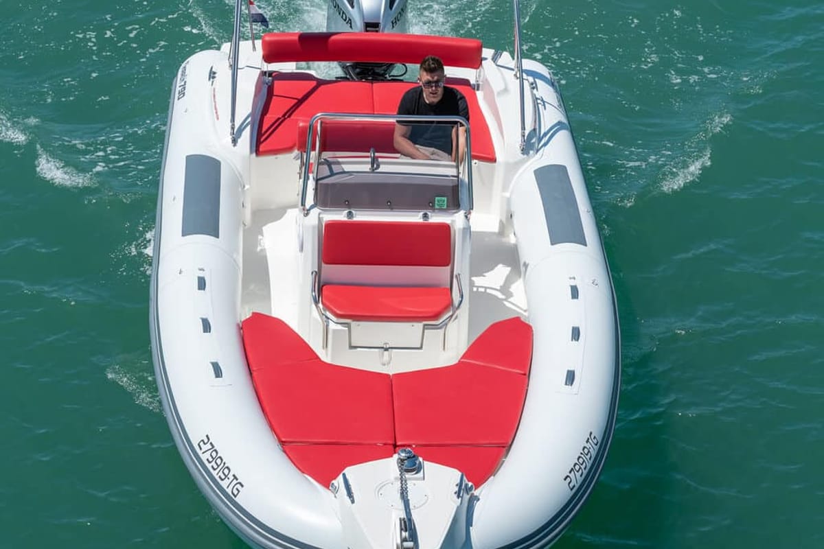 Exterior view of Marlin 790, a Marlin 790 Dynamic motorboat at Grad Trogir, Croatia