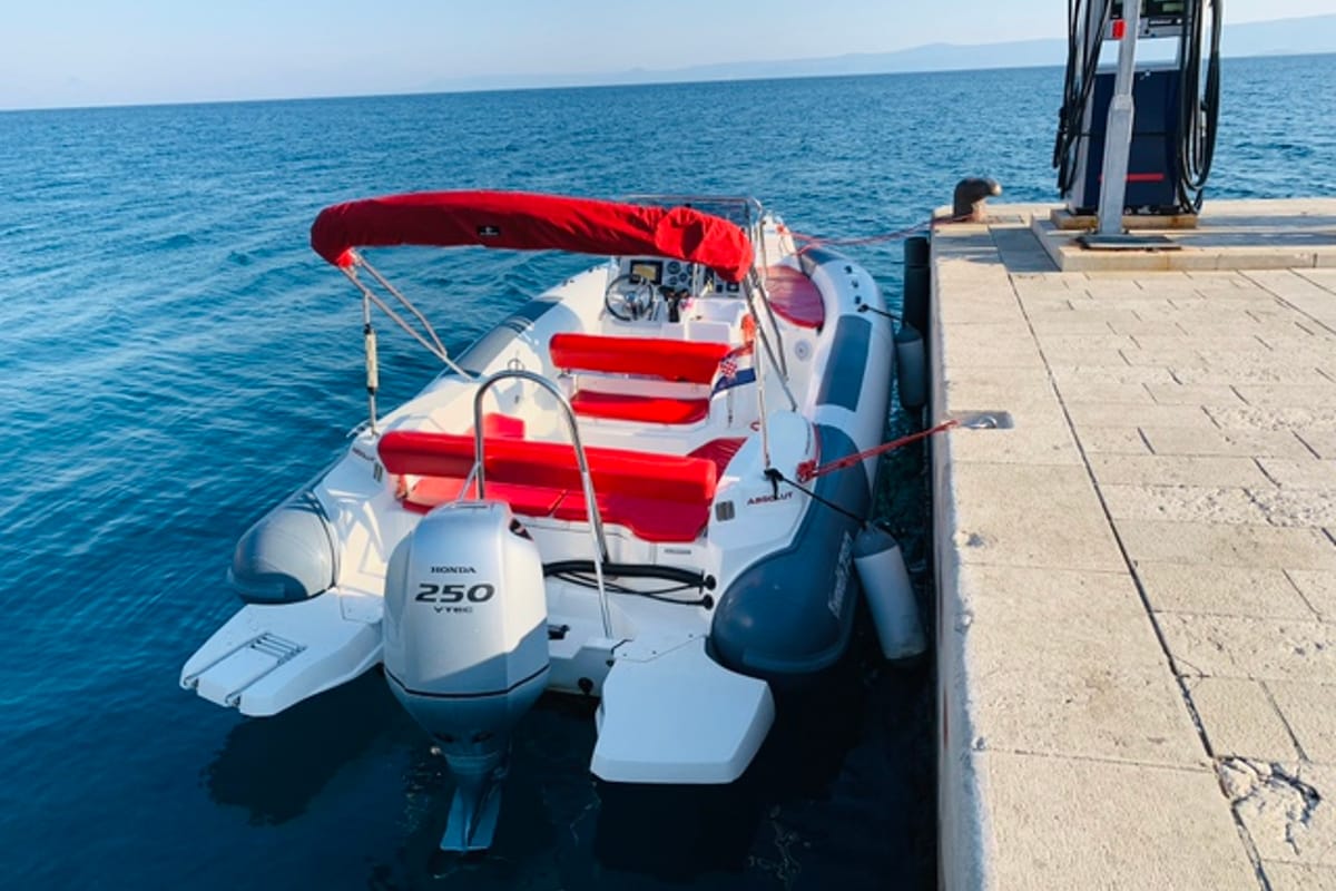Exterior view of Marlin 790, a Marlin 790 Dynamic motorboat at Grad Trogir, Croatia