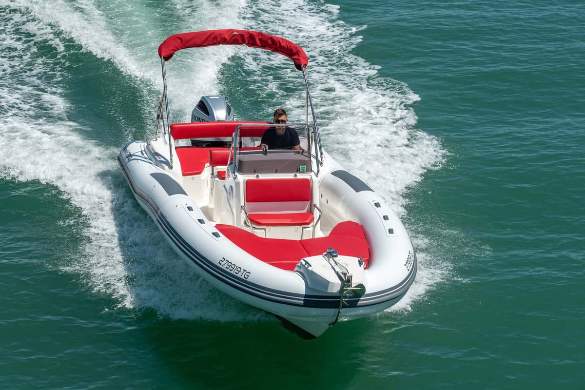 Exterior view of Marlin 790, a Marlin 790 Dynamic motorboat at Grad Trogir, Croatia