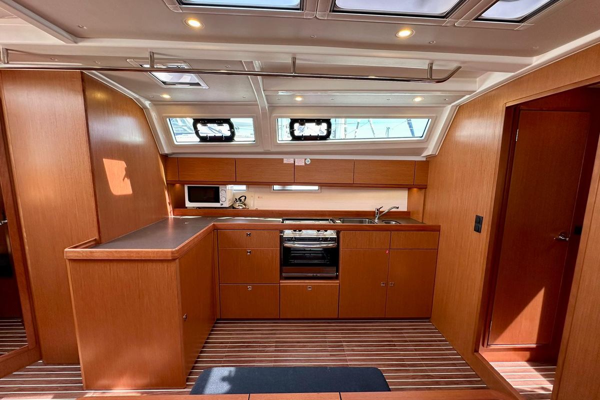 Galley of Pumba, a Bavaria Cruiser 46 sailboat at Općina Sukošan, Croatia