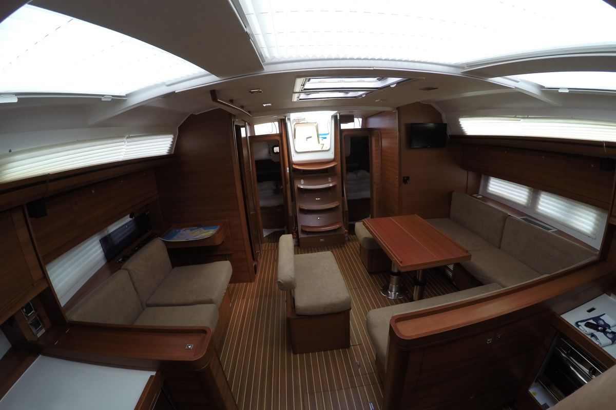 Salon of Luce, a Dufour 512 Grand Large sailboat at Dubrovnik, Croatia