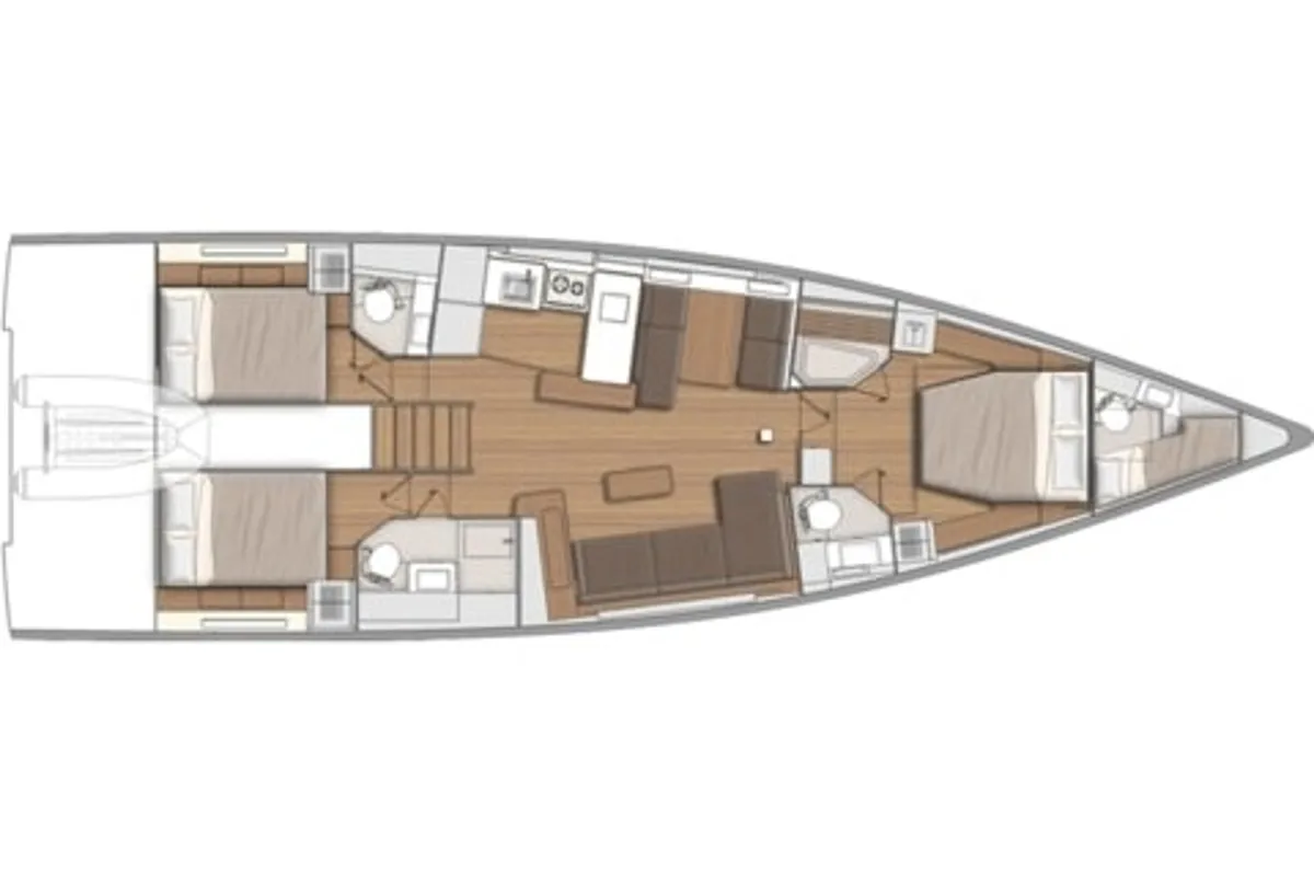Oktana, a Beneteau First 53 sailboat at Lavreotiki Municipal Unit, Greece