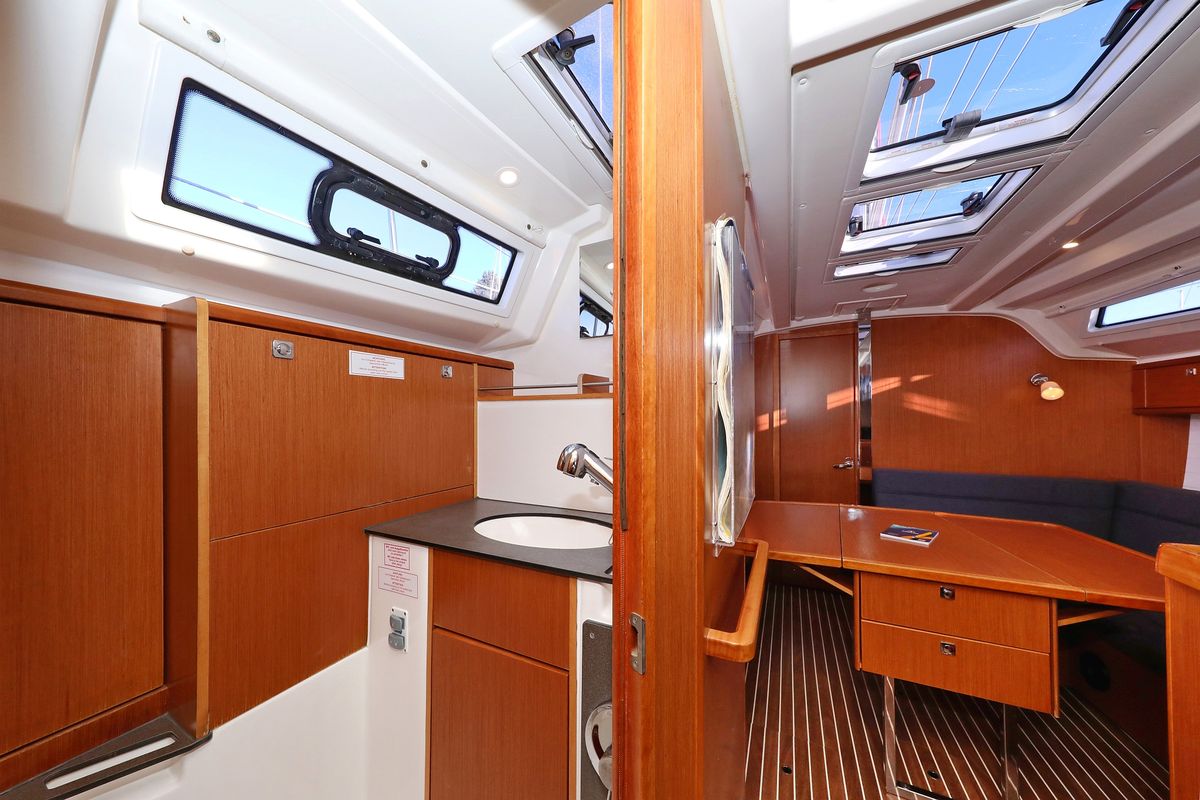 Salon of Angelic, a Bavaria Cruiser 37 sailboat at Grad Biograd na Moru, Croatia
