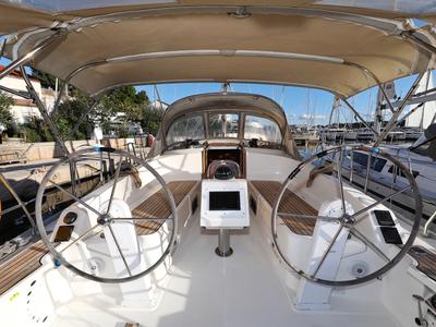 Cockpit of Angelic, a Bavaria Cruiser 37 sailboat at Grad Biograd na Moru, Croatia
