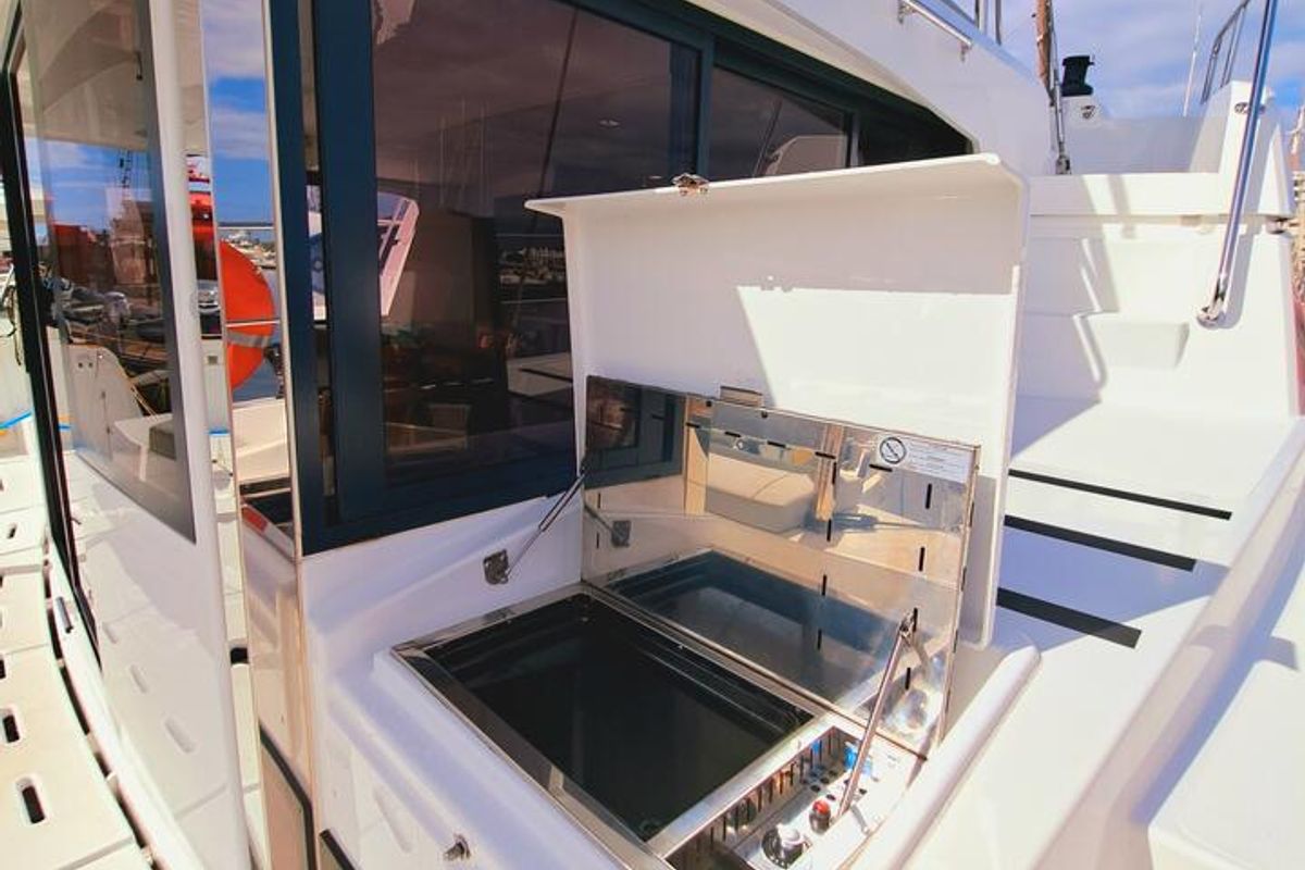 Cancelli del Cielo, a Bali 4.6 catamaran at Sant Antoni de Portmany, Spain
