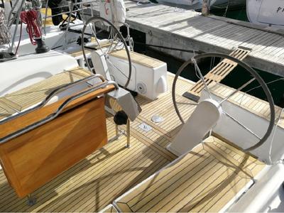 Cockpit of Mickey, a Hanse Yachts Hanse 415 sailboat at Primošten, Croatia