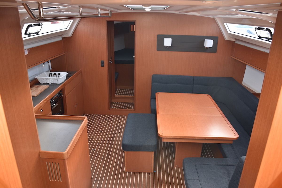 Salon of Malbec, a Bavaria Cruiser 46 sailboat at Seget Donji, Croatia