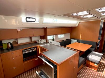 Galley of Ciao Bella, a Bavaria C50 Holiday sailboat at Grad Kaštela, Croatia