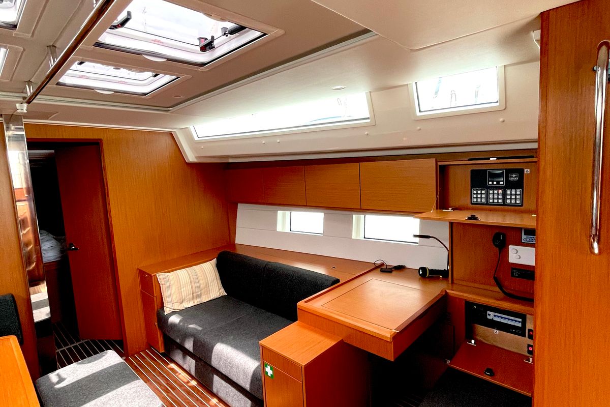 Salon of Ciao Bella, a Bavaria C50 Holiday sailboat at Grad Kaštela, Croatia