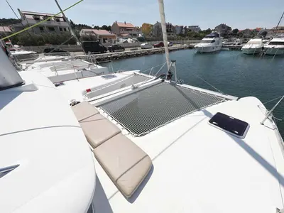 Exterior view of Atlantic, a Lagoon 400 catamaran at Općina Medulin, Croatia