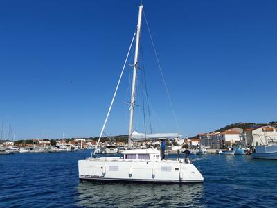 Cockpit of Atlantic, a Lagoon 400 catamaran at Općina Medulin, Croatia