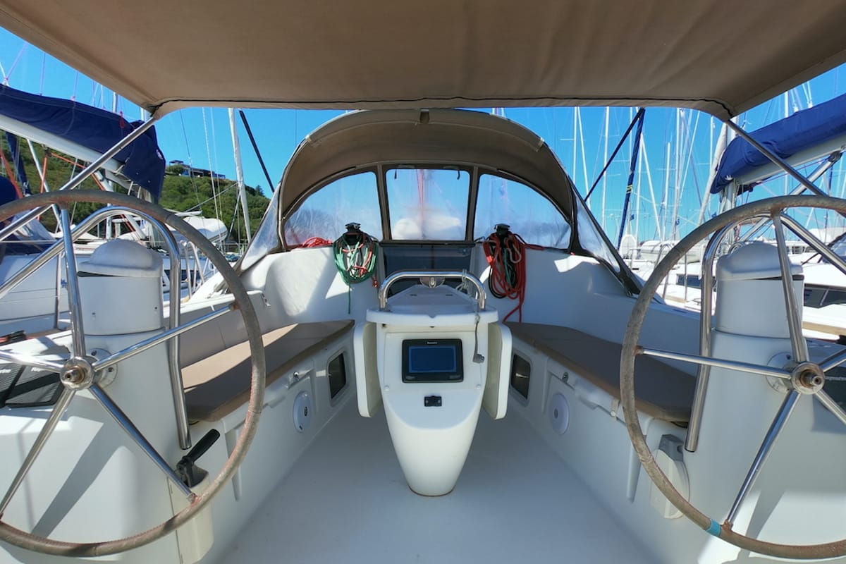 Praha, a Jeanneau Sun Odyssey 42i sailboat at Olbia, Italy