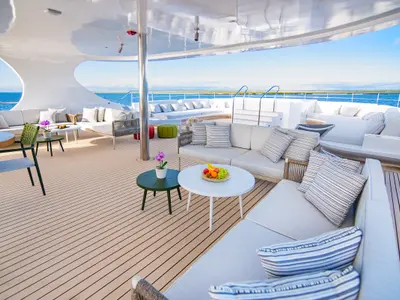 Tribute, a Luxury Luxury Motor Yacht yacht at Parroquia Puerto Baquerizo Moreno, Ecuador