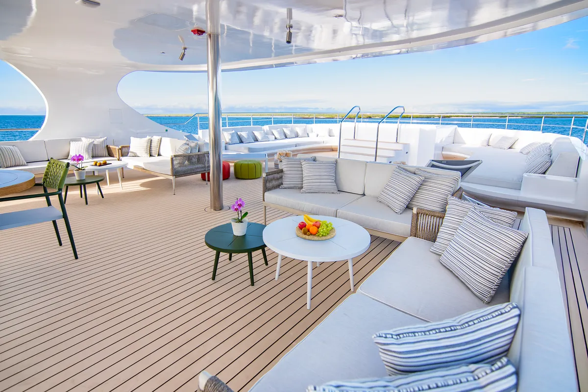 Tribute, a Luxury Luxury Motor Yacht yacht at Parroquia Puerto Baquerizo Moreno, Ecuador