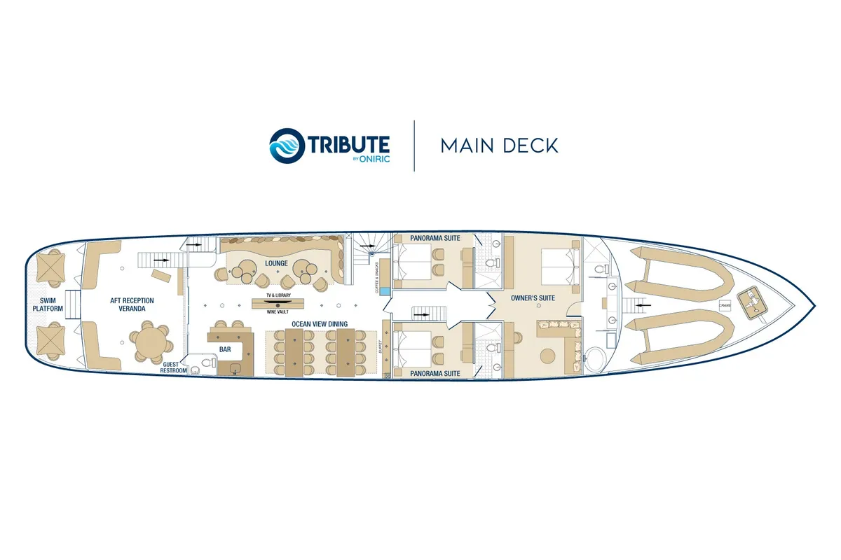Tribute, a Luxury Luxury Motor Yacht yacht at Parroquia Puerto Baquerizo Moreno, Ecuador