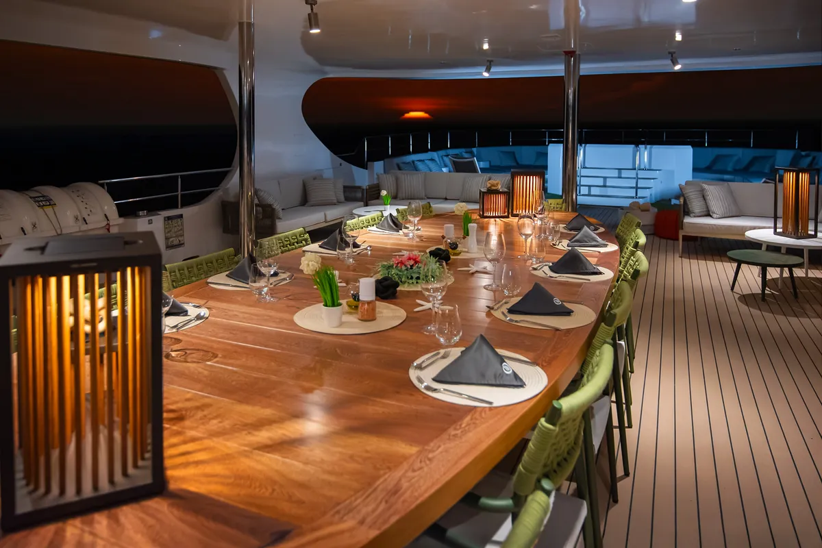 Tribute, a Luxury Luxury Motor Yacht yacht at Parroquia Puerto Baquerizo Moreno, Ecuador