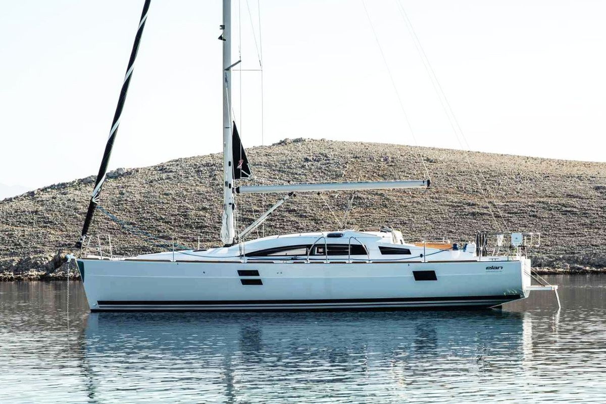Exterior view of Oto, a Elan Impression 40.1 sailboat at Grad Šibenik, Croatia