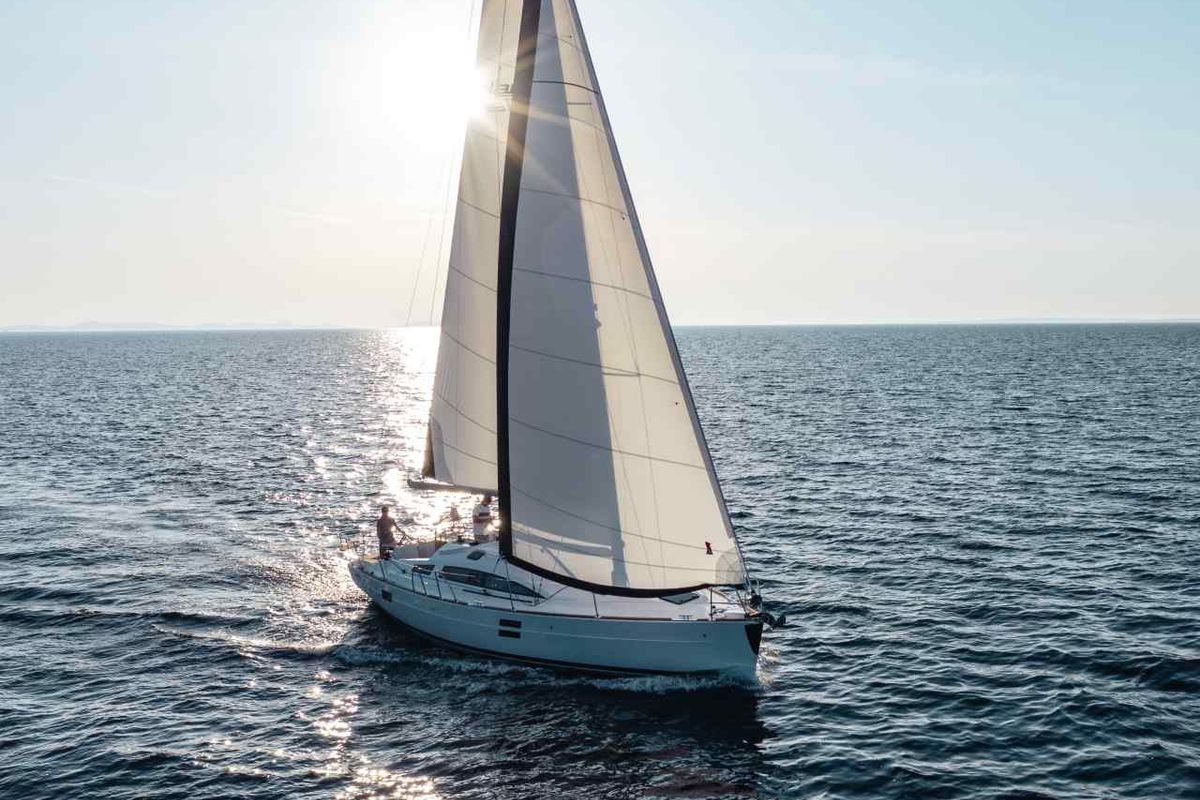 Exterior view of Oto, a Elan Impression 40.1 sailboat at Grad Šibenik, Croatia