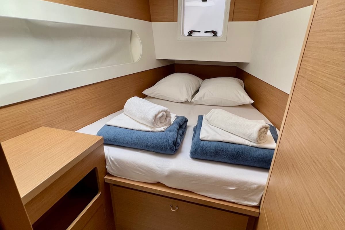 Cabin on Silver Kiss, a Excess 12 - 4 + 1 + 1 cab. catamaran at Dubrovnik, Croatia