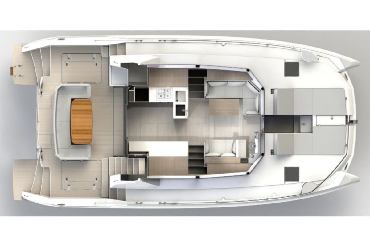 Floor plan of Moorings 464pc Exclusive, a Leopard 46PC catamaran at Road Town, British Virgin Islands