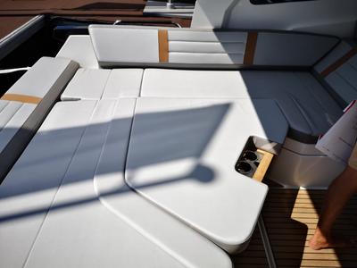 Deck of Speed, a Beneteau Gran Turismo 32 motorboat at Grad Pula, Croatia