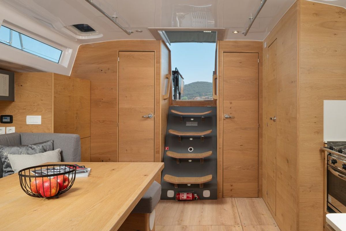 Salon of Zara, a Elan Impression 45 sailboat at Zadar, Croatia