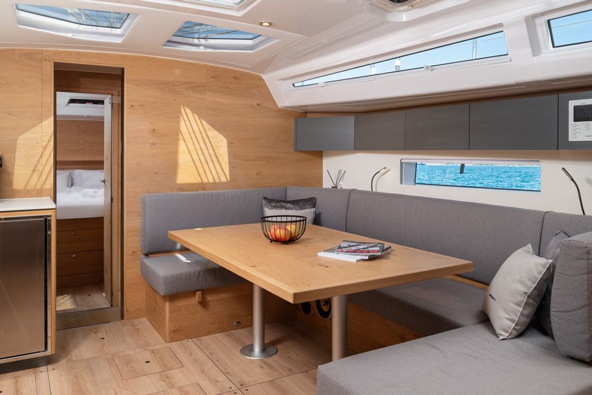 Salon of Zara, a Elan Impression 45 sailboat at Zadar, Croatia