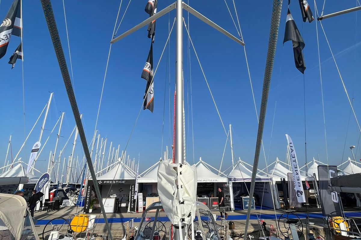 Deck of ROOKIE, a Beneteau Oceanis 34.1 sailboat at Split, Croatia