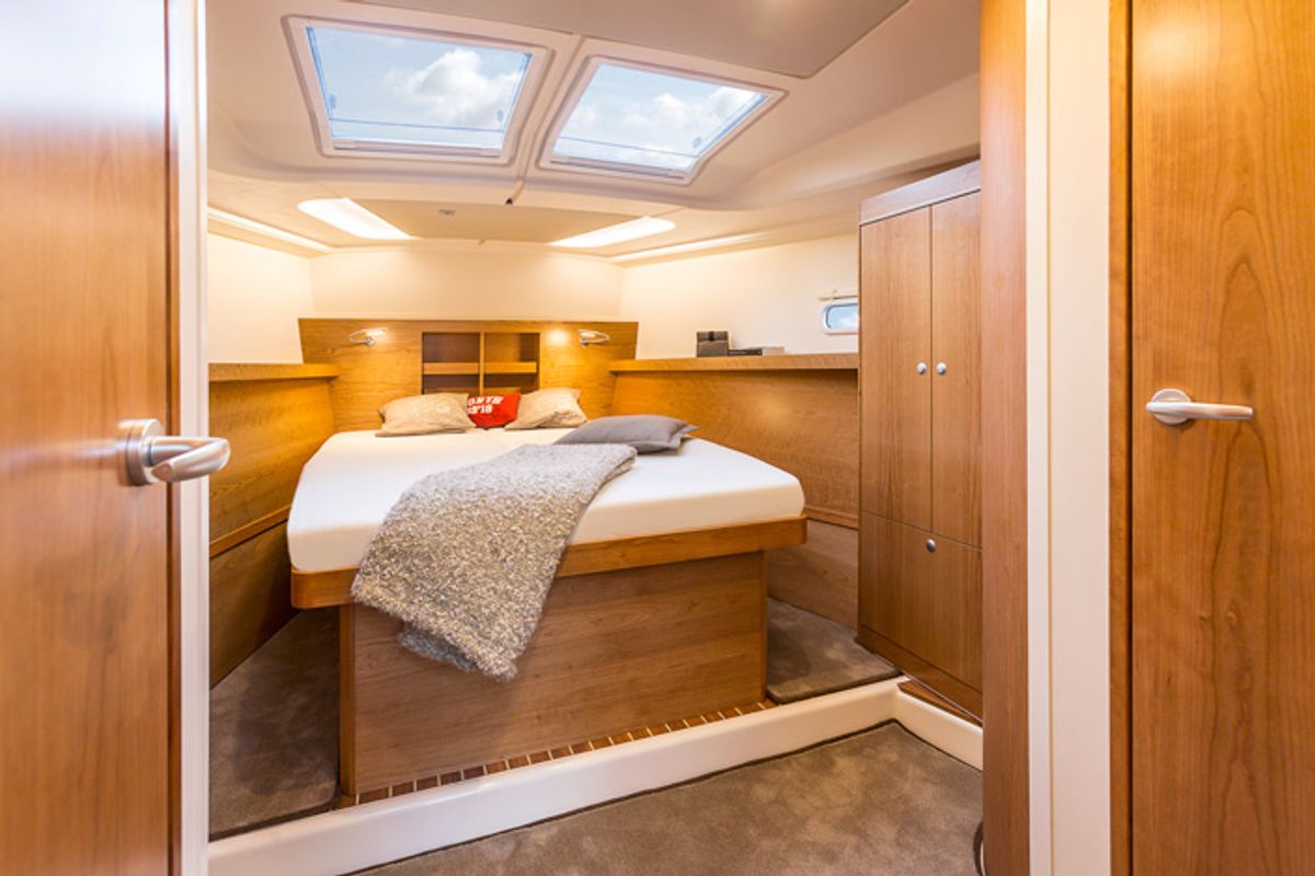 Cabin on Scarlett, a Hanse Yachts Hanse 455 sailboat at Seget Donji, Croatia