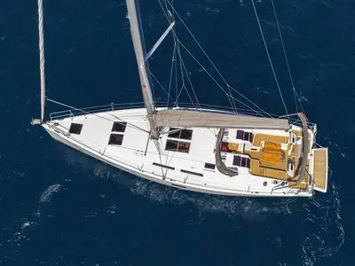 Scarlett, a Hanse Yachts Hanse 455 sailboat at Seget Donji, Croatia