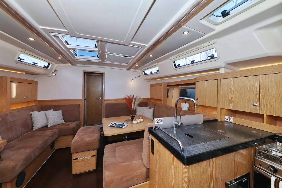 Scarlett, a Hanse Yachts Hanse 455 sailboat at Seget Donji, Croatia