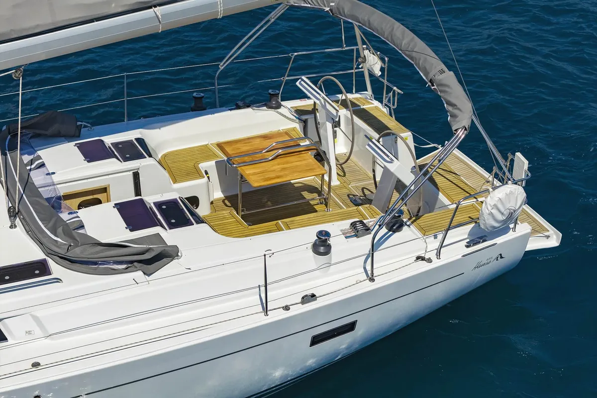 Scarlett, a Hanse Yachts Hanse 455 sailboat at Seget Donji, Croatia