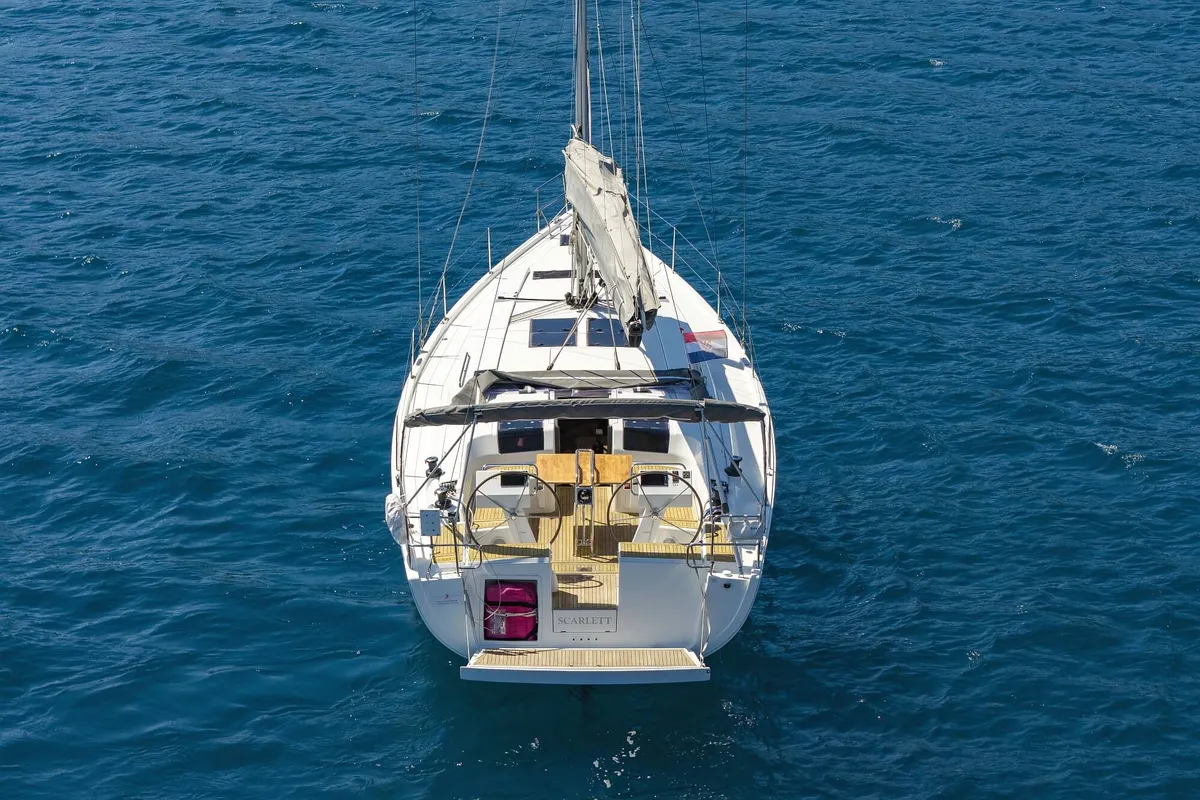 Scarlett, a Hanse Yachts Hanse 455 sailboat at Seget Donji, Croatia