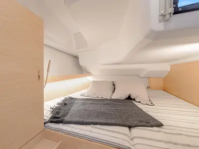 Cabin on Valentina, a Hanse Yachts Hanse 360 sailboat at Capo d'Orlando, Italy
