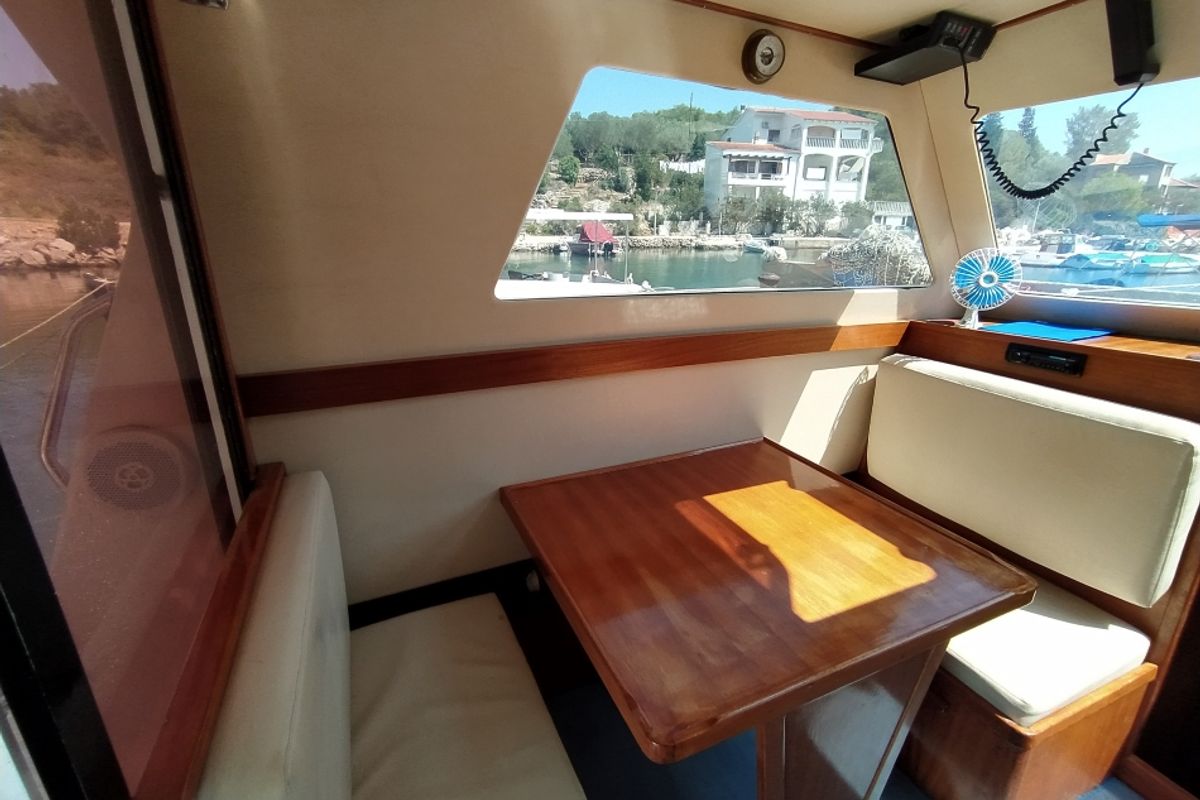 Exterior view of Ana, a SAS - Vektor Adria 28 Luxus motorboat at Brbinj, Croatia