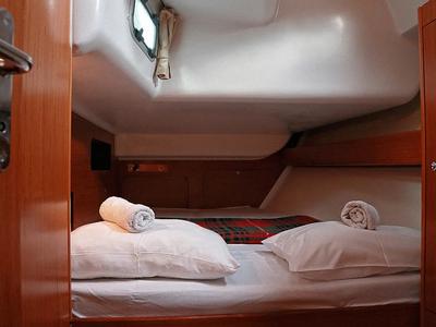 Cabin on Hermes, a Beneteau Cyclades 43.4 sailboat at Preveza, Greece