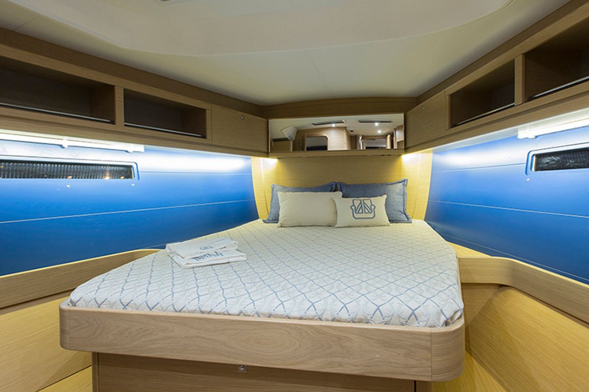 Cabin on Avalon II, a Dufour 460 GL sailboat at Grad Šibenik, Croatia