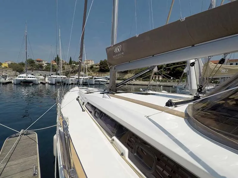 Avalon II, a Dufour 460 GL sailboat at Grad Šibenik, Croatia