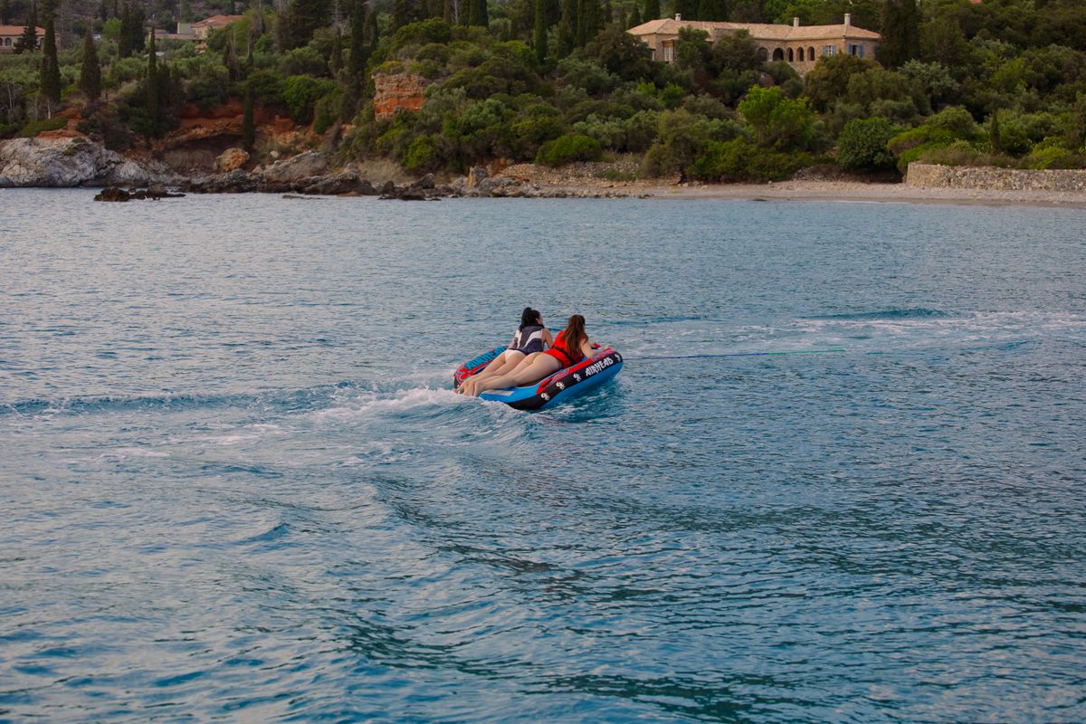 Exterior view of Crewed "Alegria", a Fountaine Pajot Saona 47 catamaran at Municipality of Kalamata, Greece