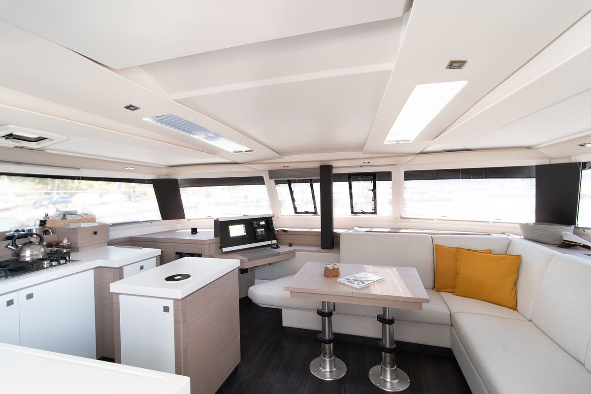 Crewed   "Alegria", a Fountaine Pajot Saona 47 catamaran at Municipality of Kalamata, Greece